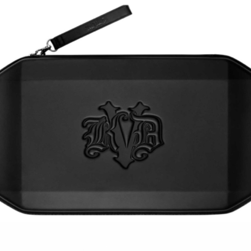 Kat Von D Black Embossed Cosmetic Bag